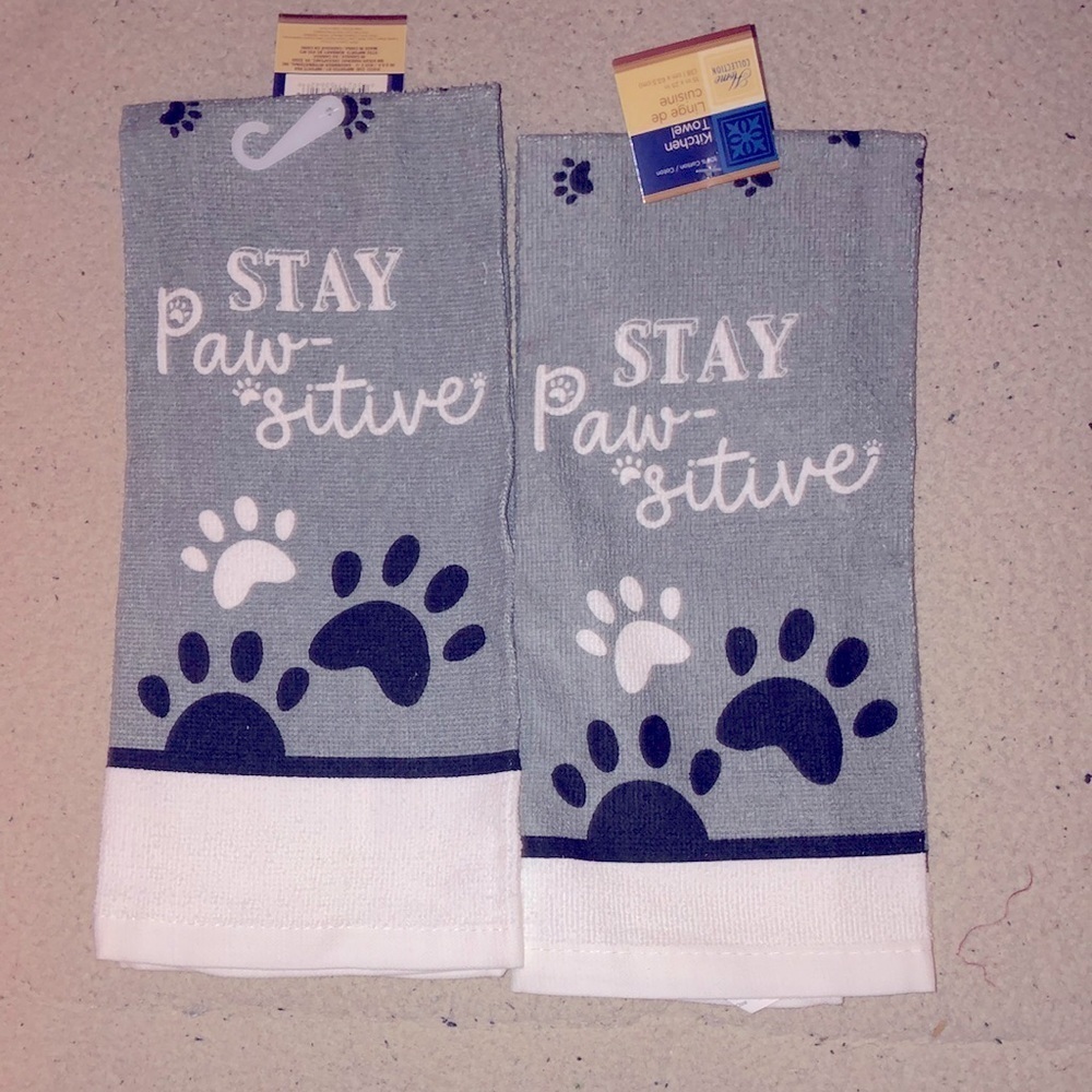 Decorative dog towels, for the kitchen set of two